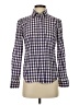 J.Crew 100% Cotton Checkered-gingham Purple Long Sleeve Button-Down Shirt Size 4 - photo 1