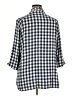 Attention 100% Viscose Checkered-gingham Blue 3/4 Sleeve Button-Down Shirt Size XL - photo 2