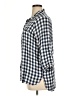 Attention 100% Viscose Checkered-gingham Blue 3/4 Sleeve Button-Down Shirt Size XL - photo 5