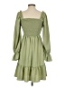 Shein 100% Polyester Solid Green Casual Dress Size 4 - photo 2