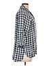 Attention 100% Viscose Checkered-gingham Blue 3/4 Sleeve Button-Down Shirt Size XL - photo 4