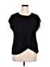 Pleione 100% Polyester Black Short Sleeve Top Size XL - photo 1