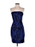 Express Design Studio Graphic Blue Cocktail Dress Size 6 - photo 1