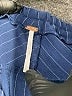 Free People Stripes Blue Casual Pants Size Lg Petite - photo 7