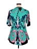 Reborn Teal Short Sleeve Blouse Size XL - photo 2