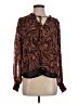 Karina Grimaldi Paisley Brown Long Sleeve Blouse Size S - photo 1