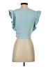 Zara Blue Short Sleeve Top Size S - photo 2