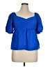 Nine West Blue Short Sleeve Blouse Size XL - photo 1