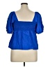 Nine West Blue Short Sleeve Blouse Size XL - photo 2