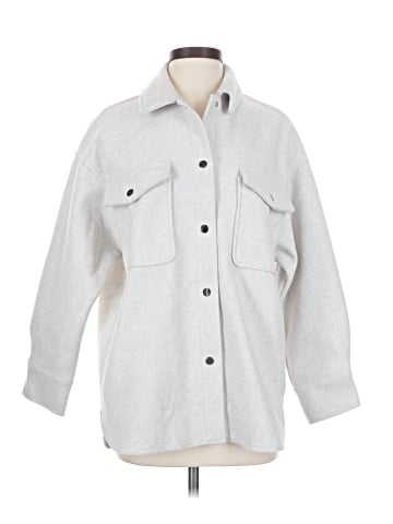 Zara 3/4 Sleeve Button-Down Shirt (view 1)