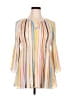 Spense 100% Polyester Stripes Yellow 3/4 Sleeve Blouse Size XL - photo 1