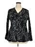 East5th Polka Dots Black Long Sleeve Blouse Size 2X - photo 1