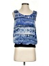 BCX 100% Polyester Blue Sleeveless Blouse Size S - photo 1