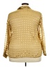 Selene Sport 100% Polyester Metallic Gold Long Sleeve Blouse Size 2X - photo 2