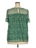 Max Studio Floral Green Short Sleeve Blouse Size 2X - photo 2