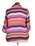 Investments 100% Polyester Stripes Pink 3/4 Sleeve Blouse Size 2X - photo 2