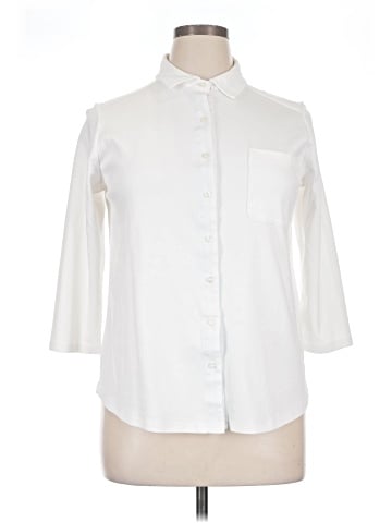 Lands' End 3/4 Sleeve Button-Down Shirt (view 1)