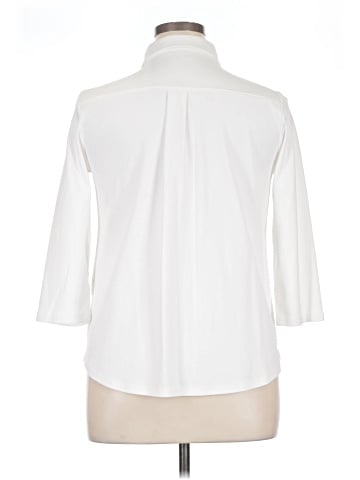 Lands' End 3/4 Sleeve Button-Down Shirt (view 2)
