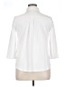 Lands' End 100% Cotton Solid Ivory 3/4 Sleeve Button-Down Shirt Size 14 - 16 - photo 2