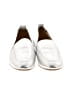 Talbots 100% Leather Metallic Silver Flats Size 5 1/2 - photo 2