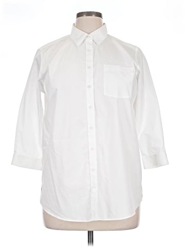 Lands' End 3/4 Sleeve Button-Down Shirt (view 1)