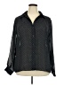 Emma James 100% Polyester Polka Dots Black Long Sleeve Blouse Size 20 - photo 1