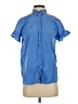 J.Crew 100% Cotton Blue Short Sleeve Button-Down Shirt Size 2 - photo 1