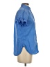 J.Crew 100% Cotton Blue Short Sleeve Button-Down Shirt Size 2 - photo 4