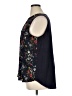 Papermoon 100% Polyester Floral Black Sleeveless Blouse Size 1X - photo 5