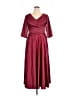 Assorted Brands 100% Polyester Burgundy Cocktail Dress Size 14 - photo 1