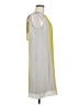 Taylor 100% Silk Color Block Yellow Casual Dress Size 8 - photo 4