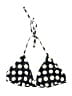 Xhilaration Polka Dots Black Swimsuit Top Size XL - photo 1