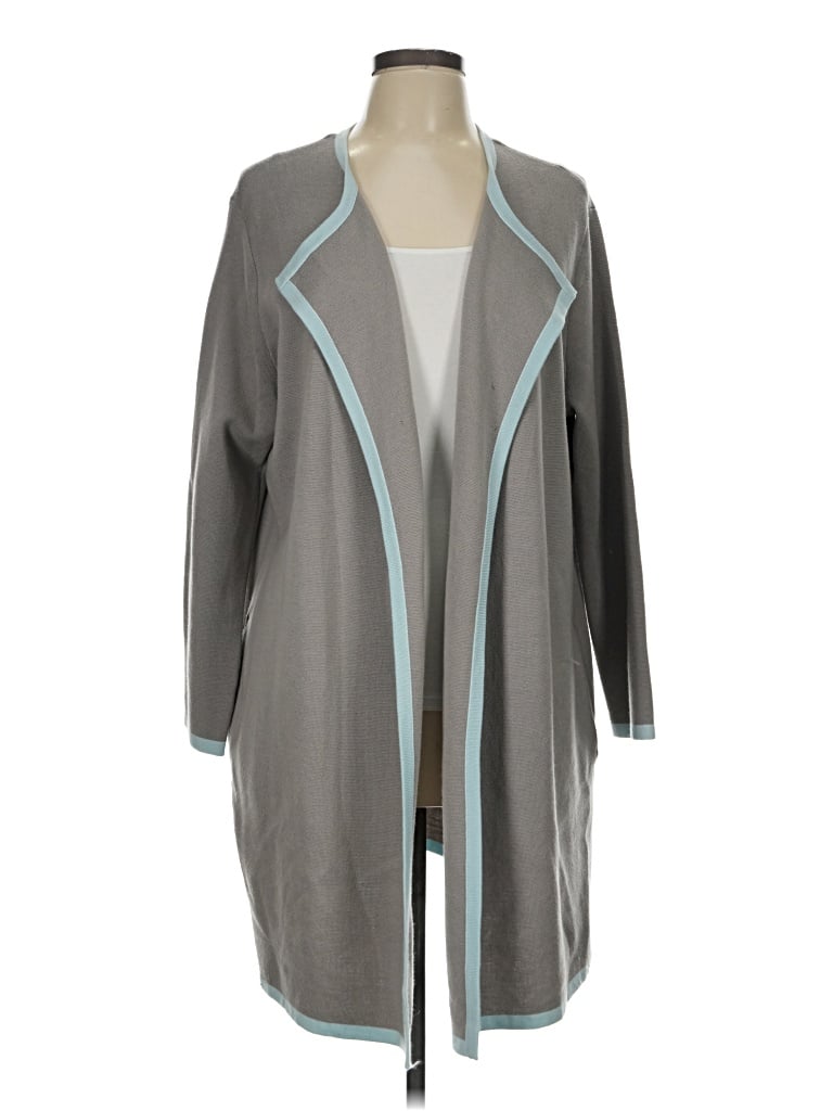 Pre-owned Basler Cardigan Sweater In Gray