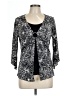 Brittany Black Black 3/4 Sleeve Blouse Size L - photo 1