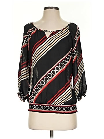 White House Black Market 3/4 Sleeve Silk Top (view 1)