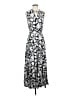 MSK 100% Rayon Print Silver Casual Dress Size S - photo 1