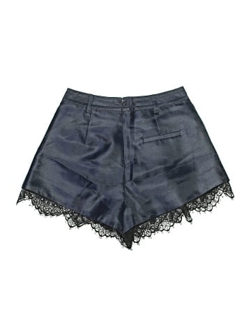 Self-Portrait Pleated Lace-Trim Shorts (view 2)