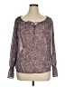 Apostrophe 100% Polyester Brown Long Sleeve Blouse Size 14 - photo 1