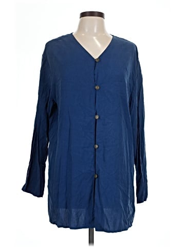 MELROSE STUDIO 3/4 Sleeve Silk Top (view 1)