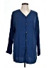 MELROSE STUDIO 100% Silk Blue 3/4 Sleeve Silk Top Size L - photo 1