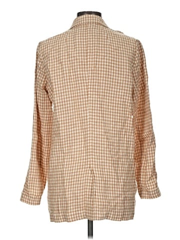 Madewell Linen Dorset Blazer in Gingham Check (view 2)