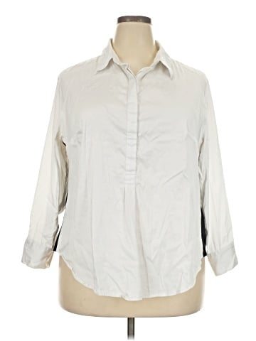 Universal Standard 3/4 Sleeve Button-Down Shirt (view 1)