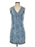 FRYE Blue Sleeveless Button-Down Shirt Size XS - photo 1