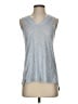 Sigrid Olsen Blue Silver Sleeveless Top Size S - photo 1