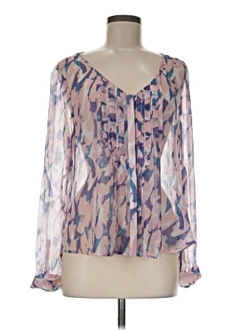 Maeve Long Sleeve Silk Top (view 1)