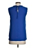 J.Crew 100% Polyester Blue Sleeveless Blouse Size 4 (tall) - photo 2