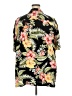 George 100% Rayon Tropical Black Short Sleeve Blouse Size 3XL - photo 2