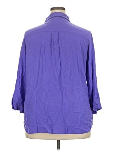 a.n.a. A New Approach 3/4 Sleeve Button-Down Shirt (view 2)