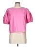 Amanda Uprichard 100% Polyester Pink Short Sleeve Blouse Size L - photo 1