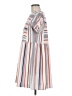 Anna-kaci 100% Polyester Stripes Gray Casual Dress Size M - photo 5